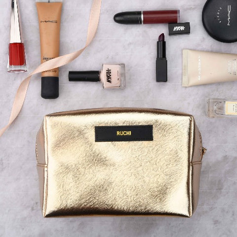 Champagne Toiletry Makeup Pouch