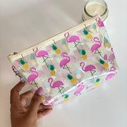 flamingo pineapple pouch
