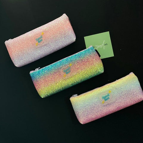 shimmer stationery pouch